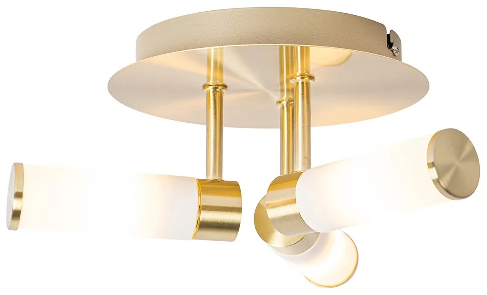 Candeeiro de teto moderno para casa de banho em latão 3 luzes IP44 - Bath