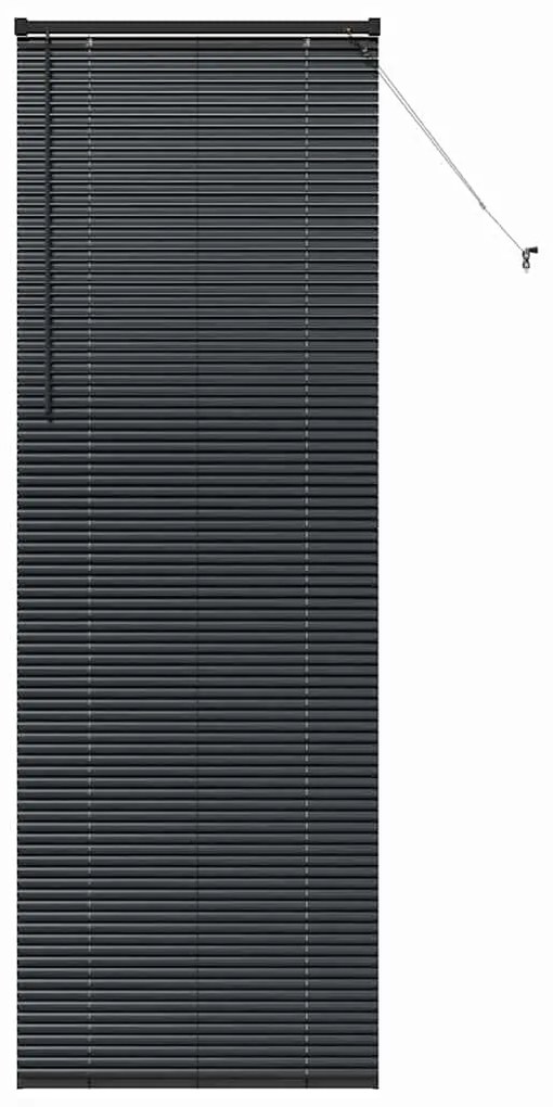 Persiana de Janela com cortinas Outros Manual Preto 80 x 130 cm Alumín