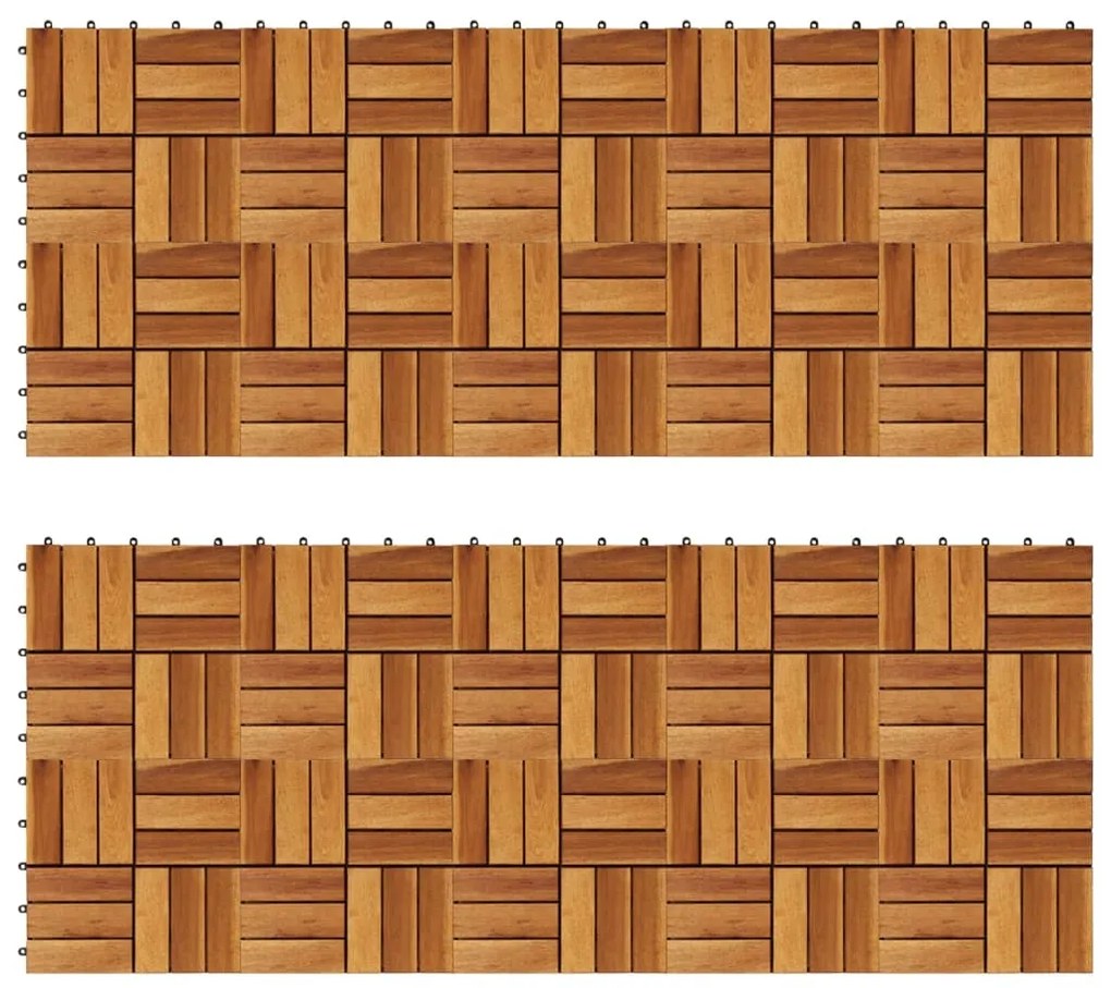 271792 vidaXL Ladrilho-pavimento madeira, 30 x 30 cm acácia, conjunto de 20