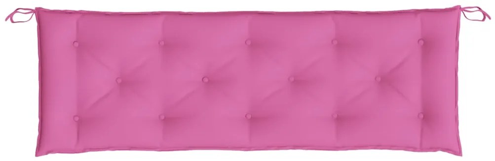 Almofadões p/ banco de jardim 2 pcs 150x50x7 cm tecido rosa