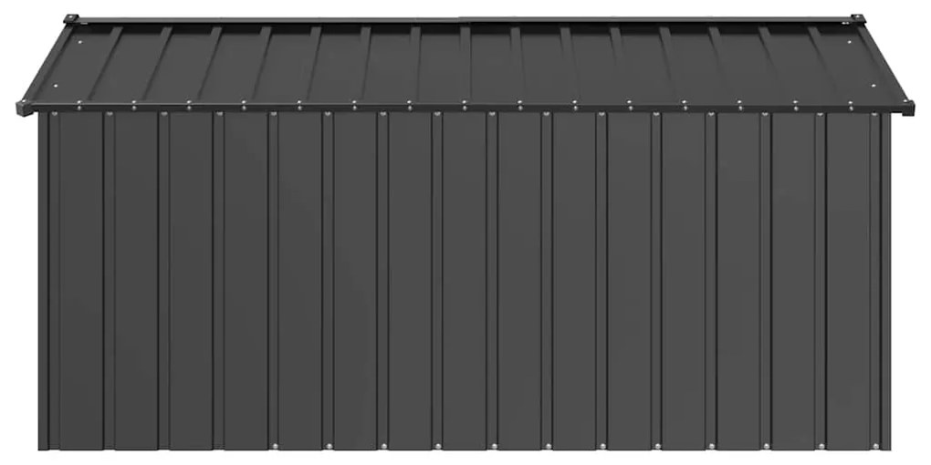 Casota para cães com telhado 114x202x101 cm aço galvanizado