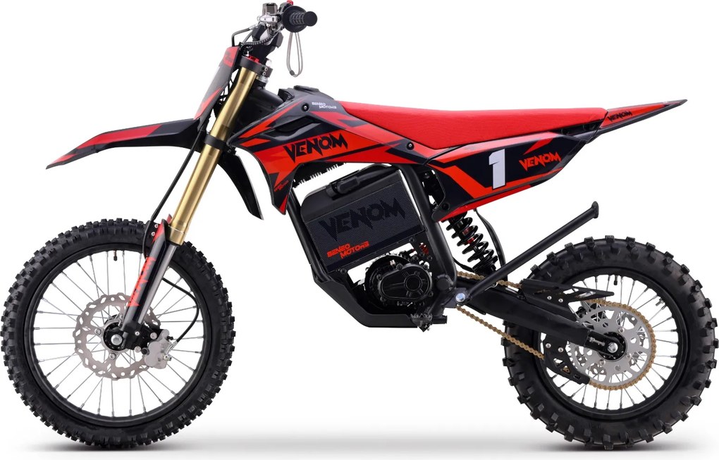 Mota cross para crianças Motocross  Motors Venom – 6500W 3 modos de condução Vermelha