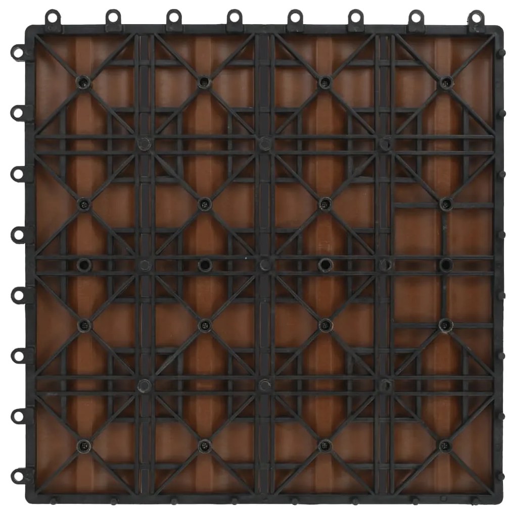 Ladrilho pavimento relevo profundo 11 pcs WPC 1m² cast. claro