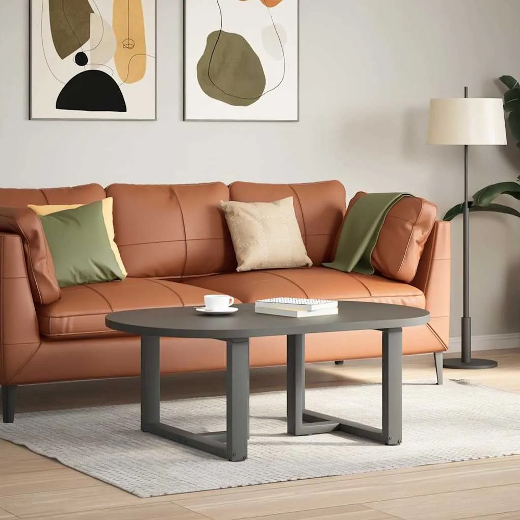 Pés para mesa de centro em forma de T, 2 peças, antracite, 60x25x(42-4