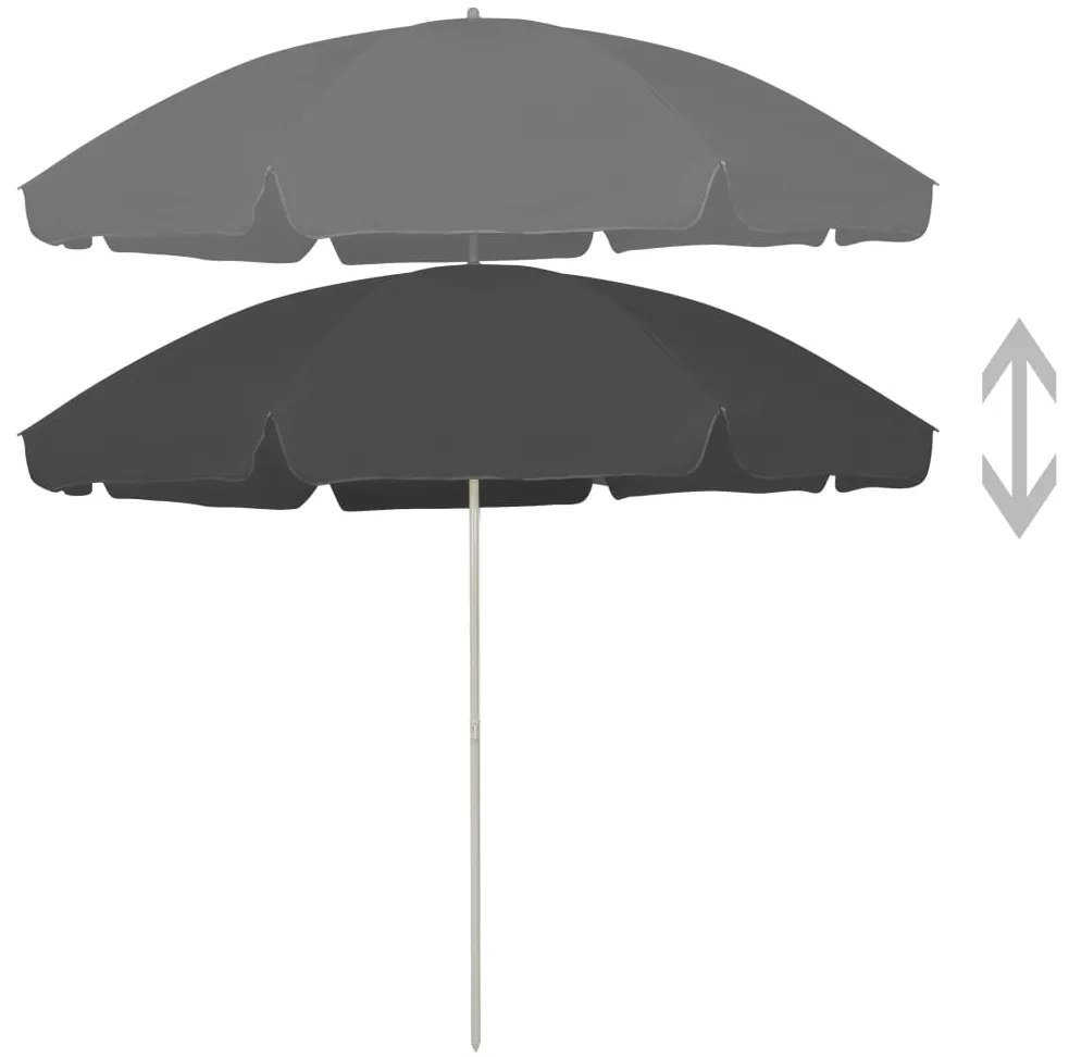 Guarda-sol de praia 300 cm antracite