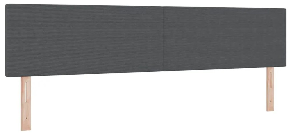 Cabeceira LED vidaXL Design Simples Cinza Escuro 100 cm em Tecido de C