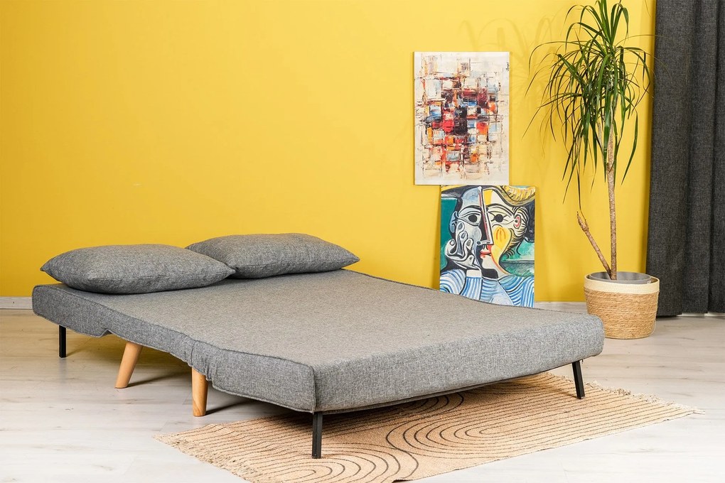 Sofá-Cama 2 Lugares Folde – Cinzento Claro – 120 x 79 x 80 cm