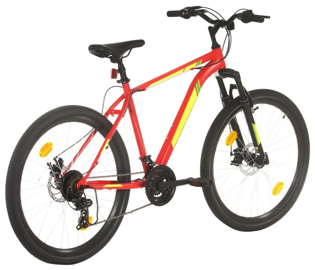 Bicicleta de montanha 21 velocidades roda 27,5" 50 cm vermelho