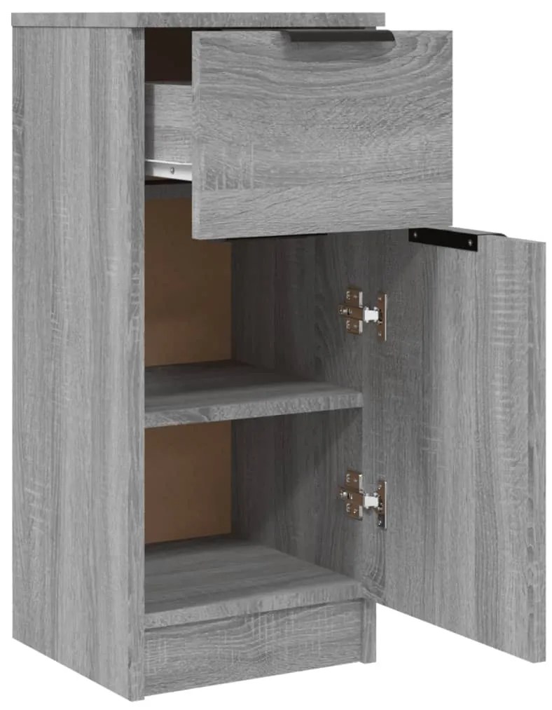 Aparadores 2 pcs 30x30x70 cm madeira processada sonoma cinza