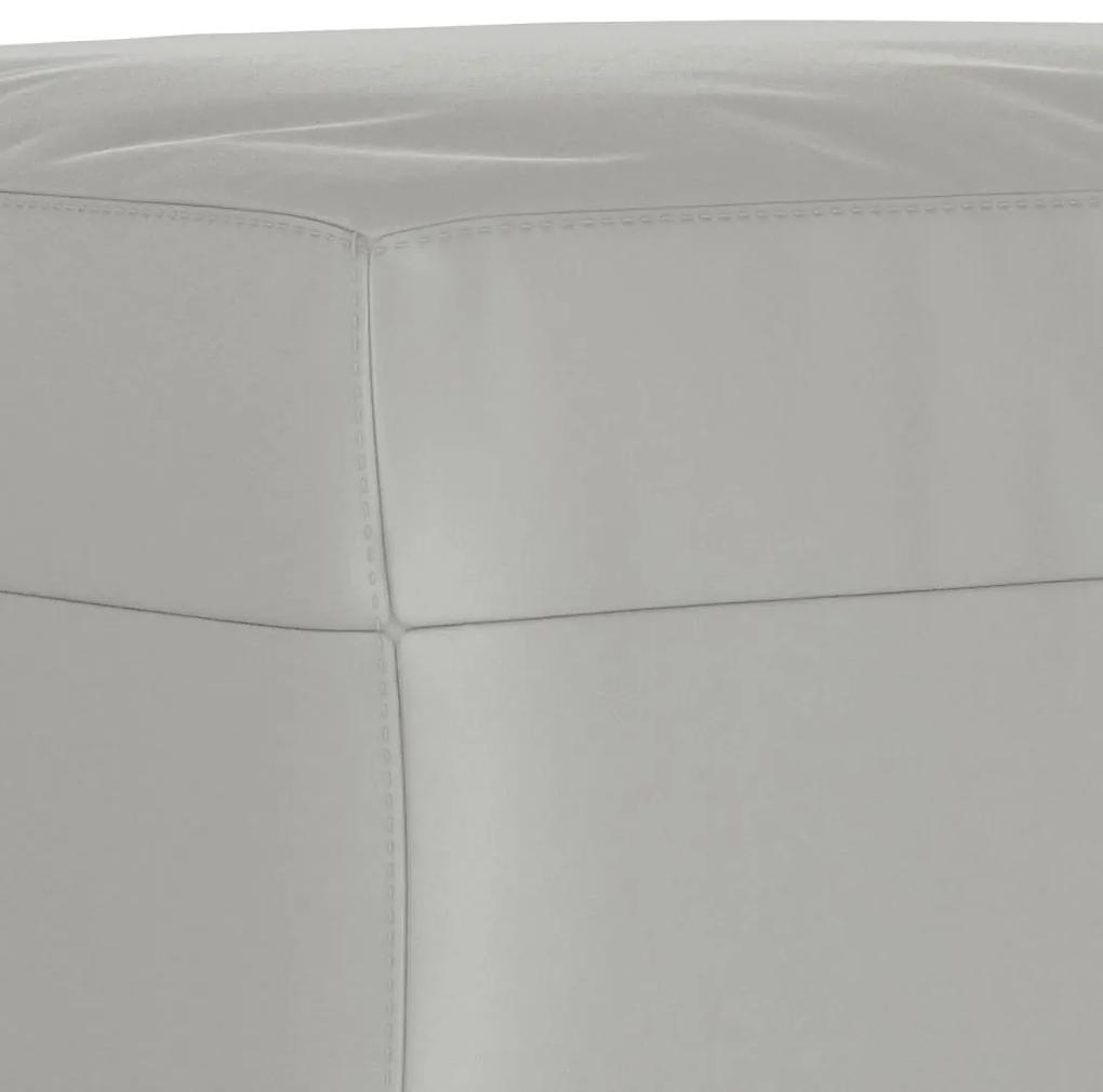 3 pcs conjunto sofás c/ almofadas tecido microfibra cinza-claro