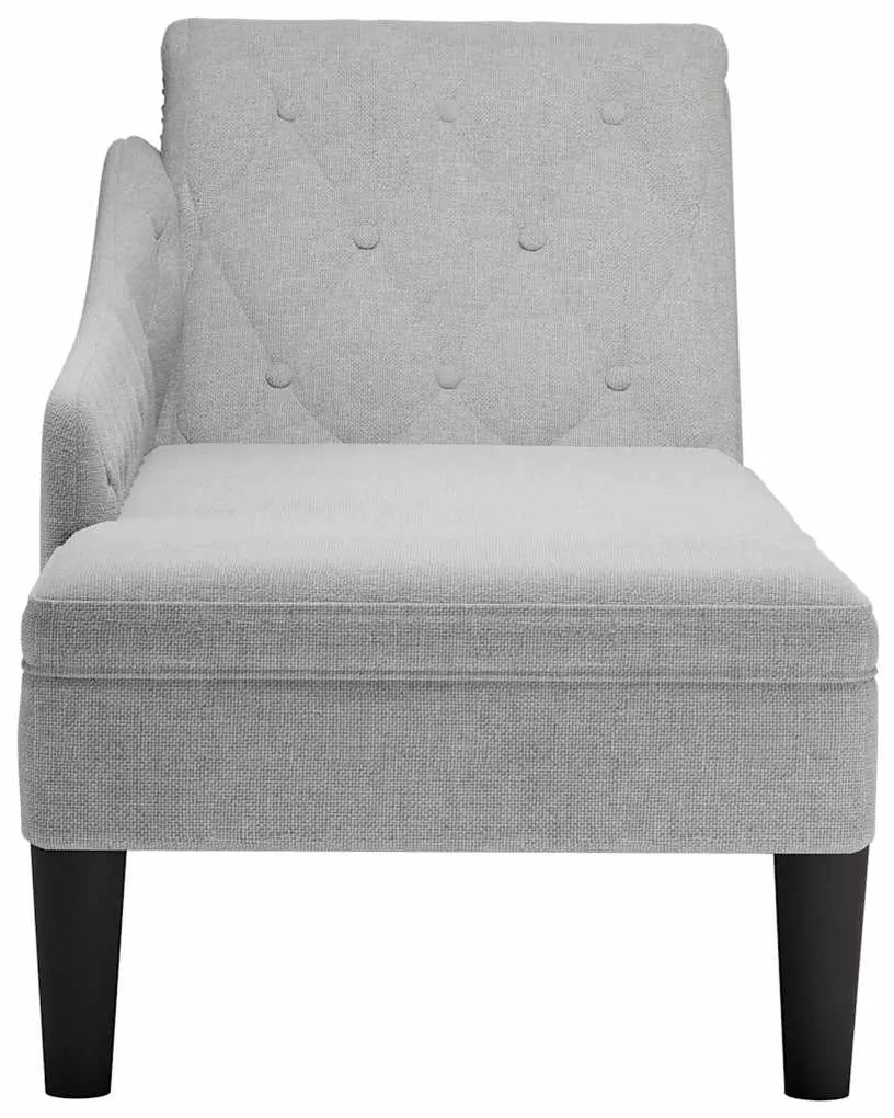 Chaise lounge c/ almofada/apoio de braços direito tecido