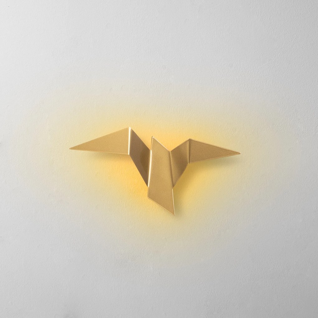 Candeeiro de Parede Pacali – Dourado – 31x12x16 cm