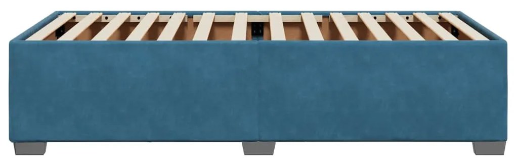 Estrutura de cama 80x200 cm veludo azul