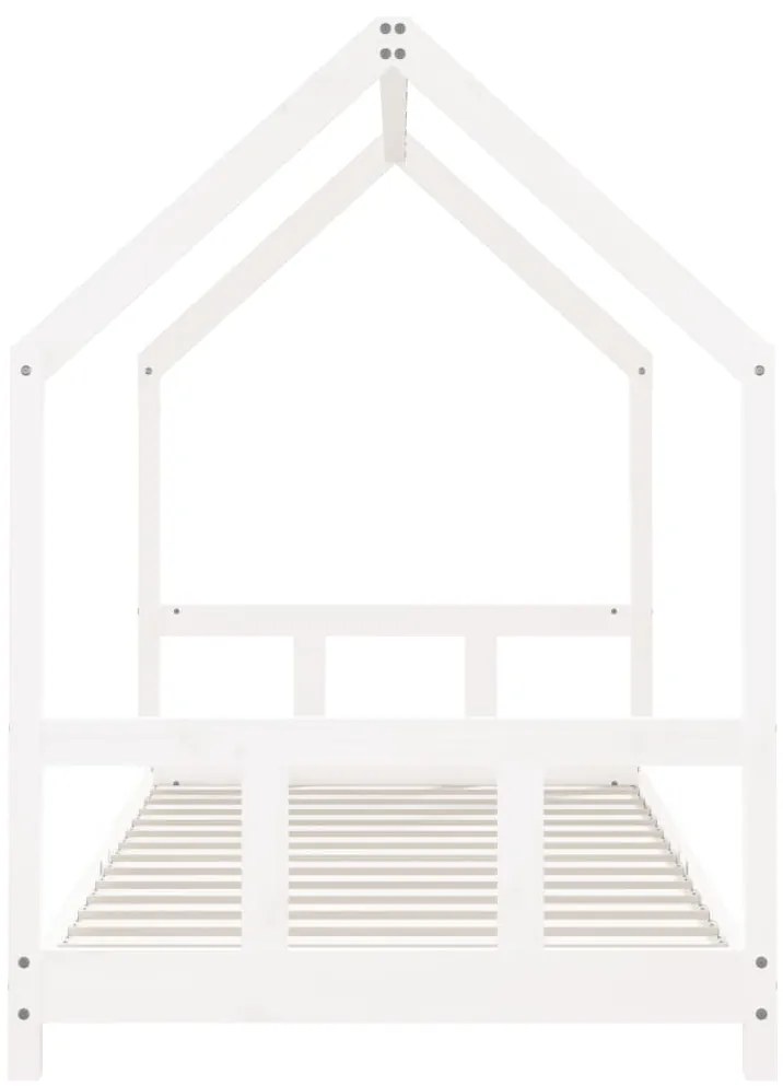 Estrutura de cama infantil 90x190 cm pinho maciço branco