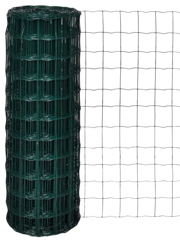 vidaXL Cerca 25x1,7 m aço verde