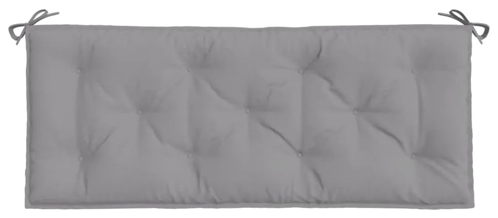 Almofadões banco jardim 2 pcs 120x50x7cm tecido oxford cinzento