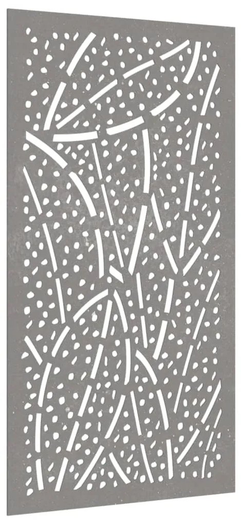 Decoração p/ muro de jardim 105x55 cm aço corten design folhas