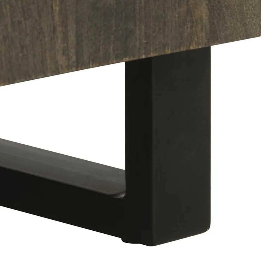 Aparador preto 60x33x75 cm madeira de mangueira maciça