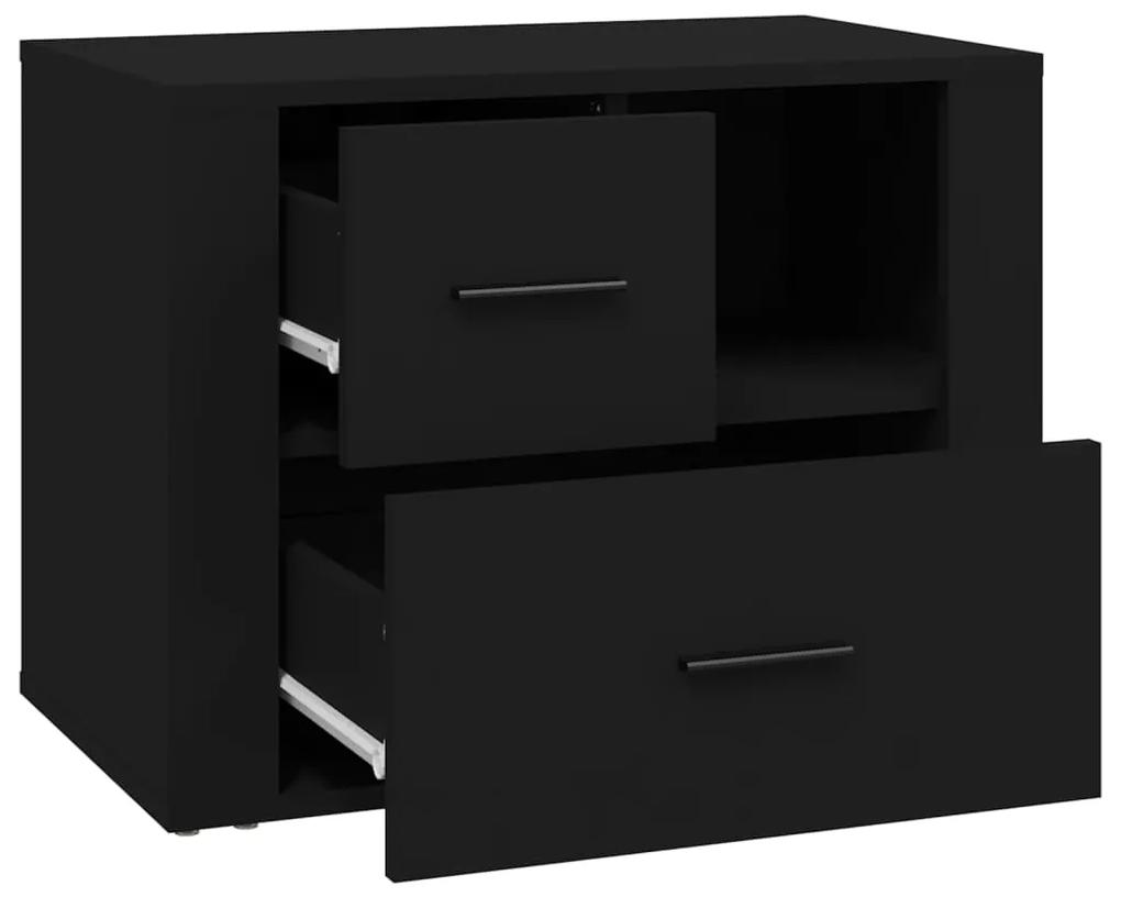 Mesa de cabeceira 60x36x45 cm derivados de madeira preto