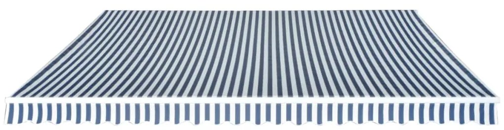 Toldo dobrável manual 500 cm azul e branco