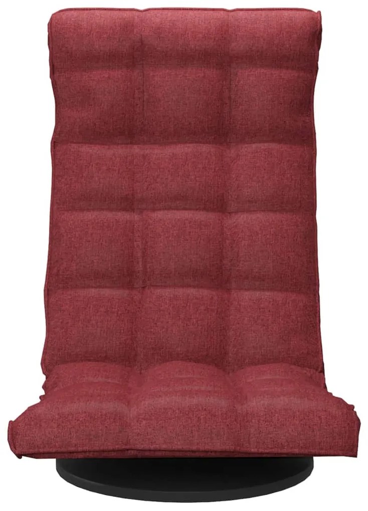 Cadeira de piso giratória tecido vermelho tinto