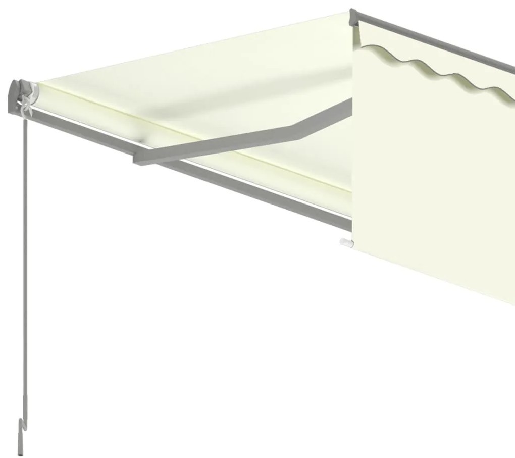 Toldo retrátil automático com estore 5x3 m cor creme