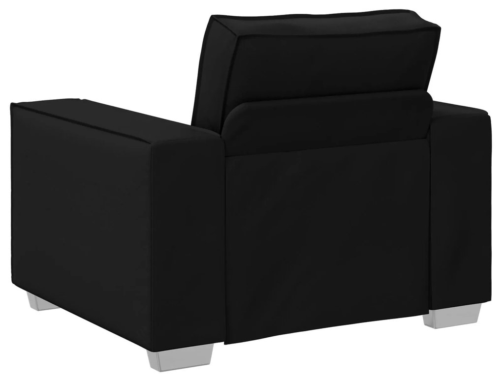 Cadeira de Sofá de Couro Sintético Preta vidaXL - 59 cm