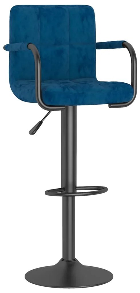 Bancos de bar 2 pcs veludo azul