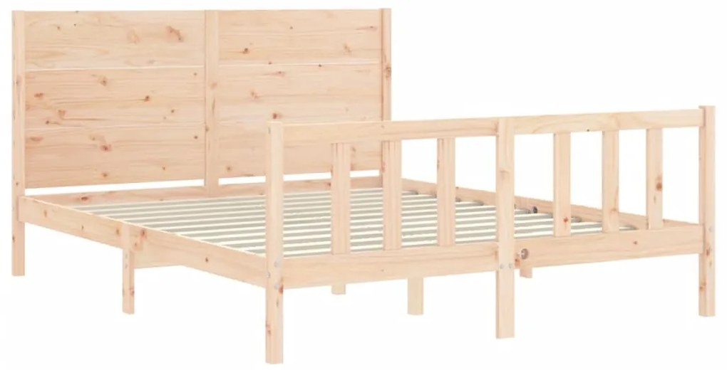 Cama sem colchão 160x200 cm madeira de pinho maciça
