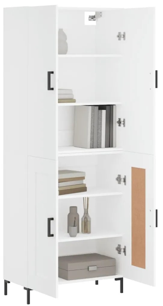Armário alto 69,5x34x180 cm derivados de madeira branco