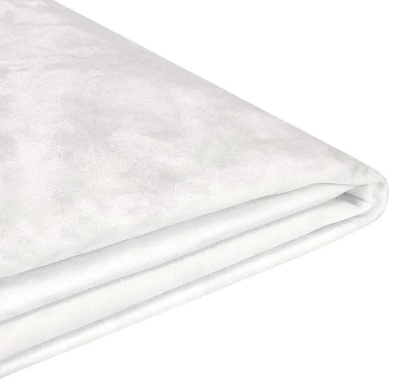 Capa em veludo branco 160 x 200 cm para cama FITOU Beliani