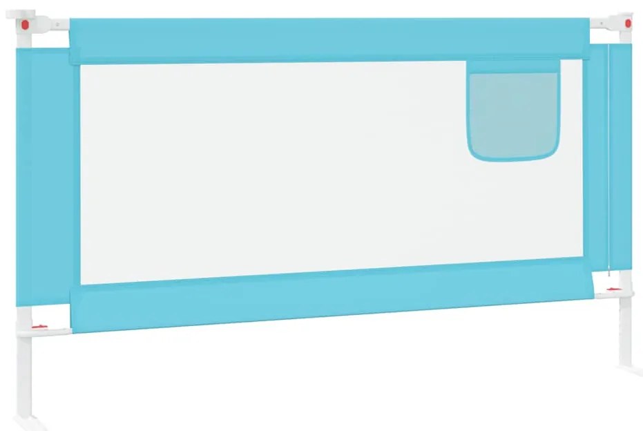 Barra de segurança p/ cama infantil tecido 150x25 cm azul