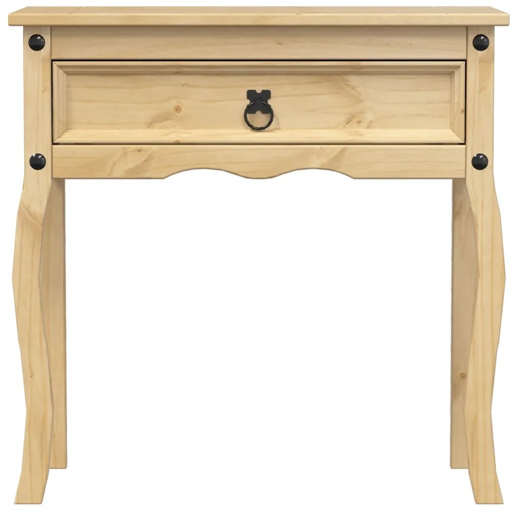 Mesa consola Corona 73x35x73 cm madeira de pinho maciça