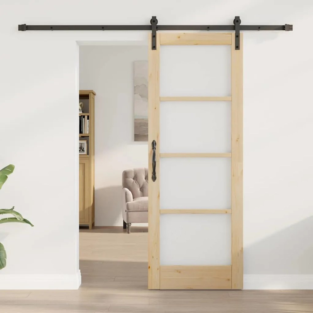 Porta Deslizante vidaXL com Conjunto de Ferragens 'ORKDAL'73.5x198.5 c