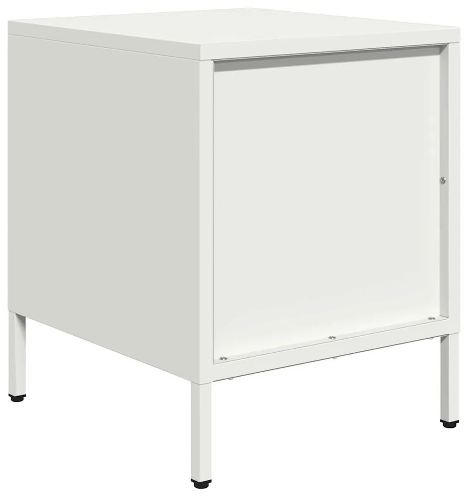 Mesa de cabeceira 35x39x43,5 cm aço branco