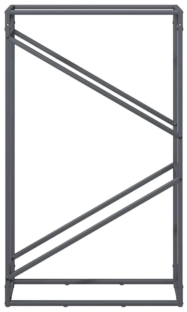Suporte para lenha 60x25x100 cm aço laminado a frio antracite