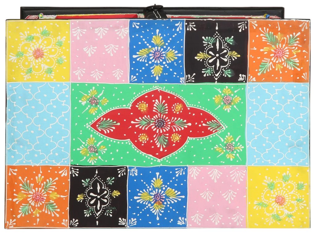 Mesa de Console vidaXL Multicolorida 50x30x75 cm em Madeira Sólida de