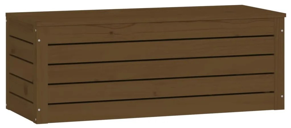 Caixa de arrumação 89x36,5x33 cm pinho maciço castanho mel