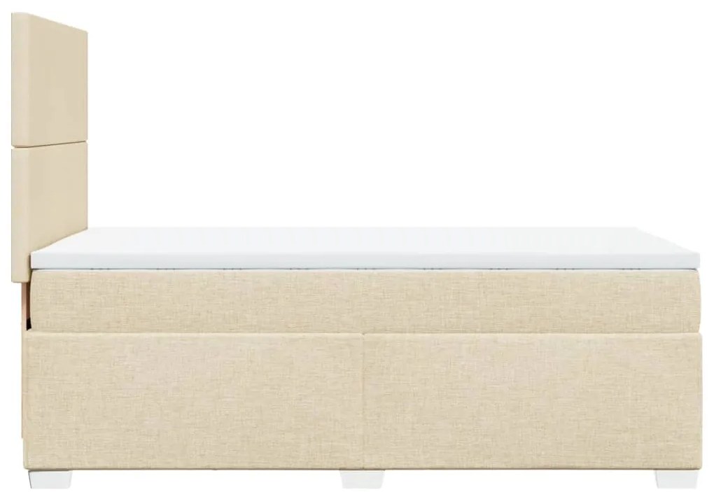 Cama com molas/colchão 80x200 cm tecido cor crème