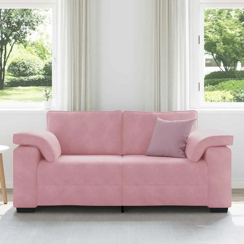 Sofá-luvas 140 cm veludo rosa