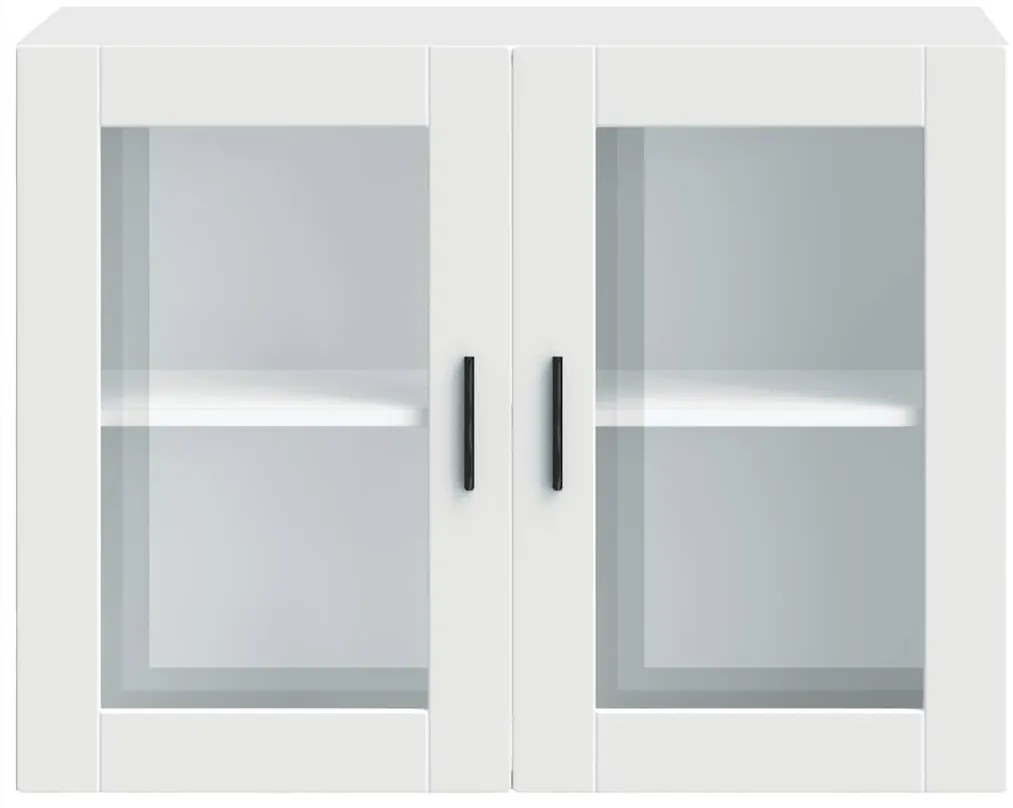Armário de parede de cozinha com porta de vidro Porto branco