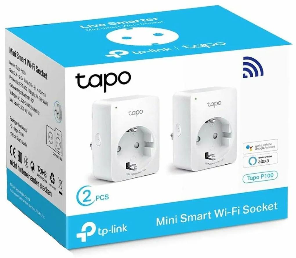 Tomada Inteligente TP-Link MINI SMART Tapo P100 2900W WiFi Branco (2 uds)