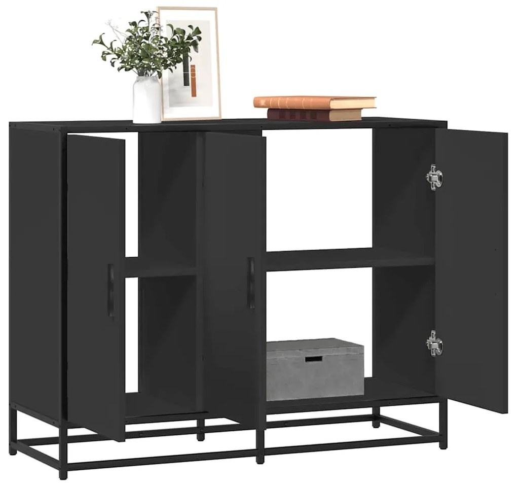 Aparador 94x35x76 cm derivados de madeira preto