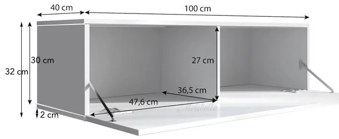 Conjunto de Móveis de Sala Figueiró – 1,6 m – Modular em Branco e Pret