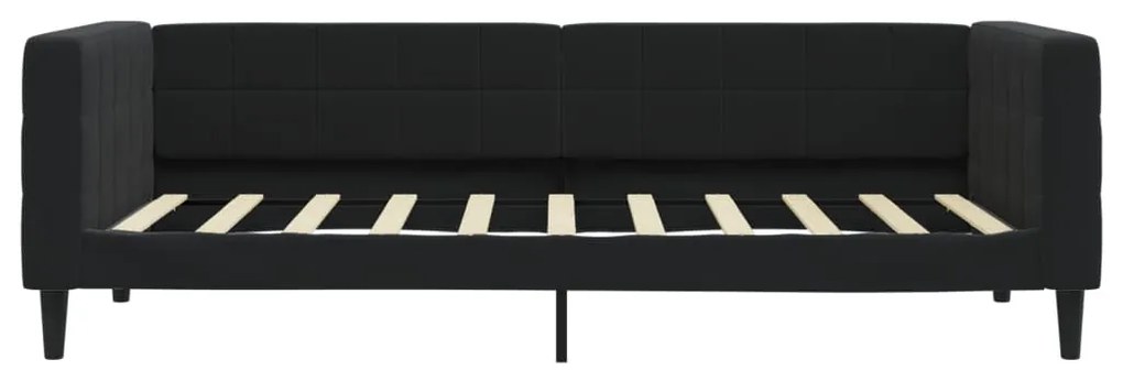 Sofá-cama com colchão 90x190 cm veludo preto