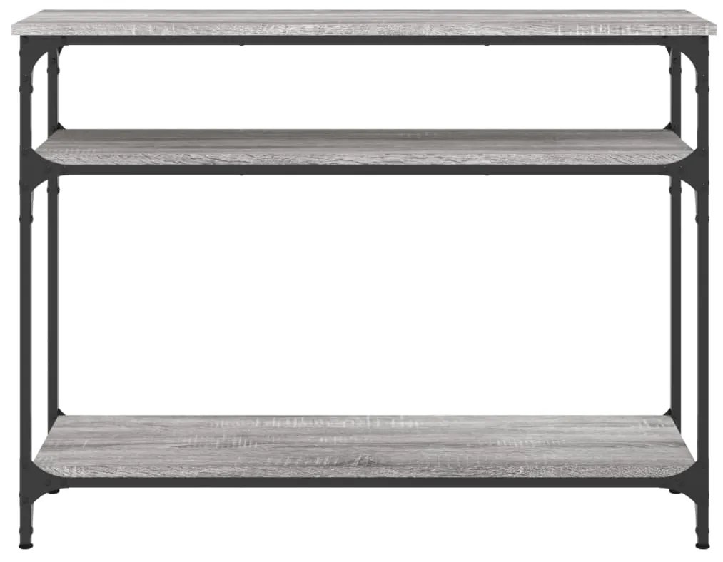 Mesa consola 100x29x75 cm derivados de madeira cinzento sonoma