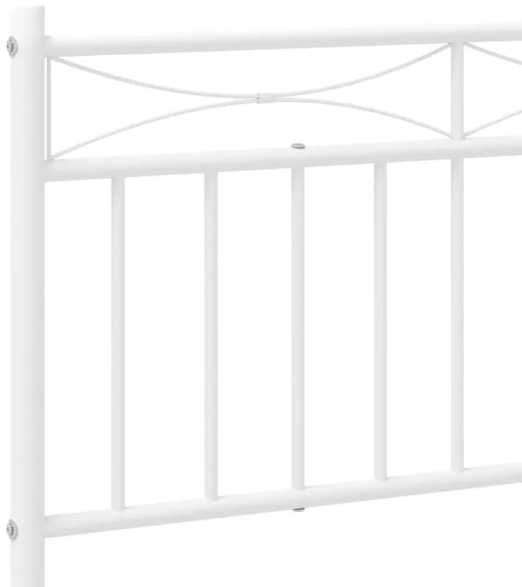 Estrutura de cama com cabeceira 90x190 cm metal branco