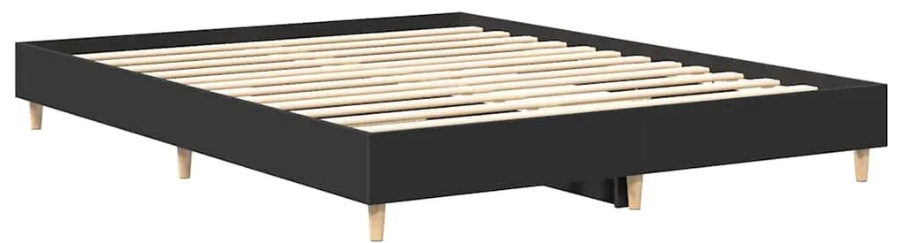 Estrutura de cama sem colchão 150x200 cm preto