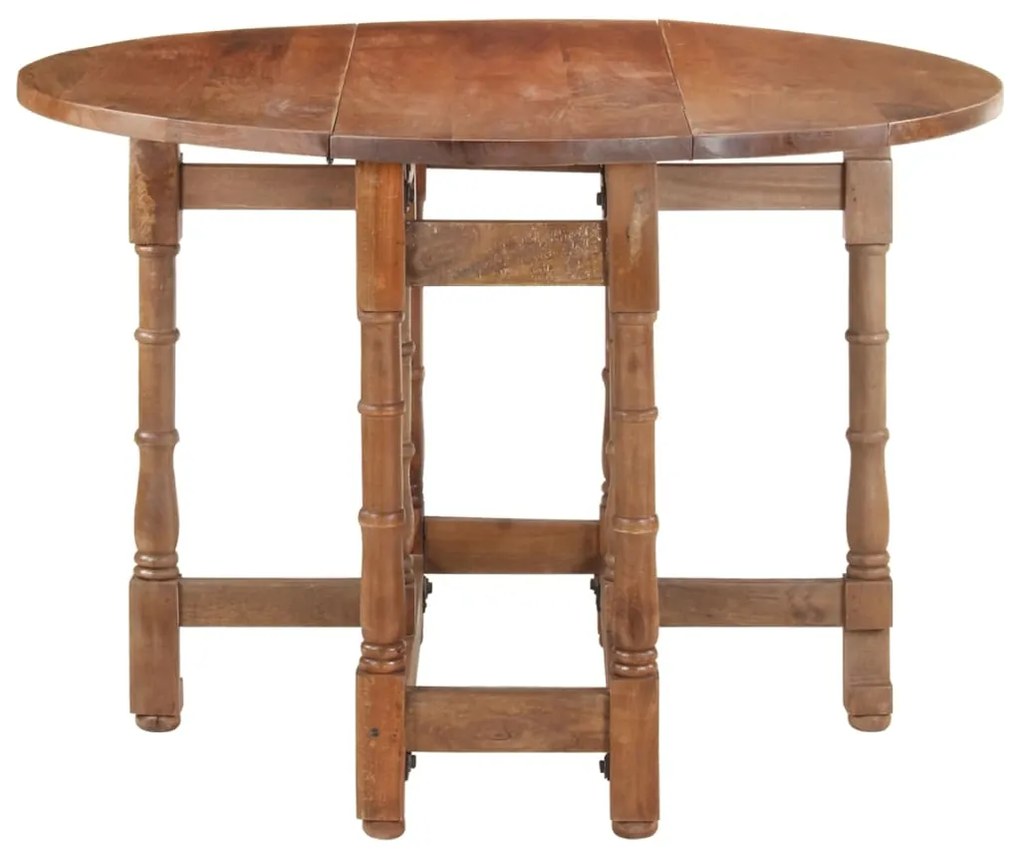 Mesa de jantar redonda 110x76 cm madeira de mangueira maciça