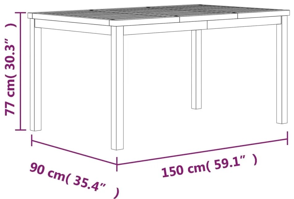 3 pcs conjunto de jantar para jardim madeira de teca maciça